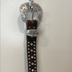 Noona calf hair rhinestone belt NWOT medium